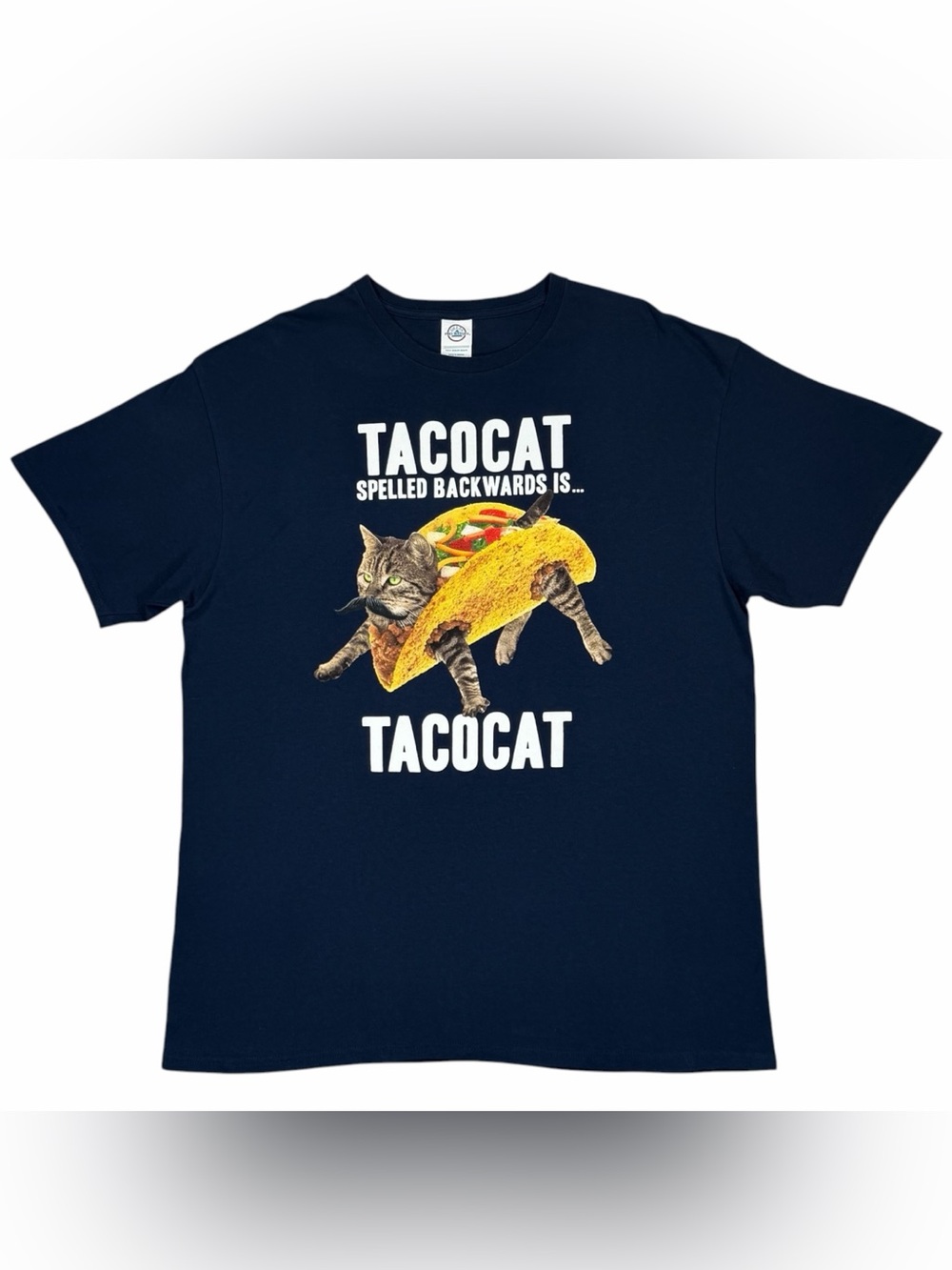 Delta Pro Weight Taco Cat Navy Blue Short Sleeve T Shirt Size XL